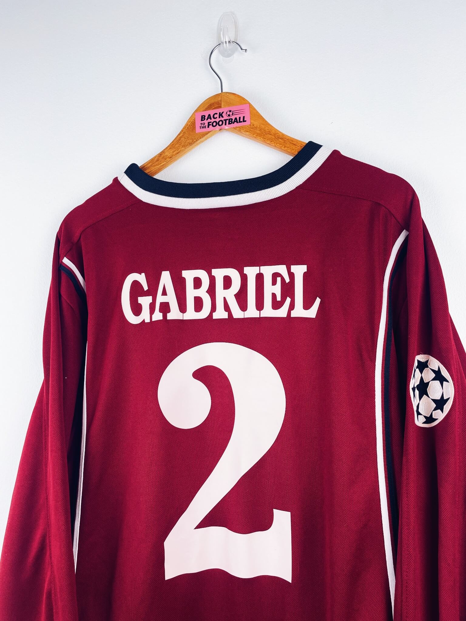 maillot vintage domicile Sparta Prague 1999/2000 porté (match worn) par Gabriel #2