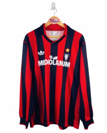 maillot vintage domicile AC Milan 1990/1991 manches longues