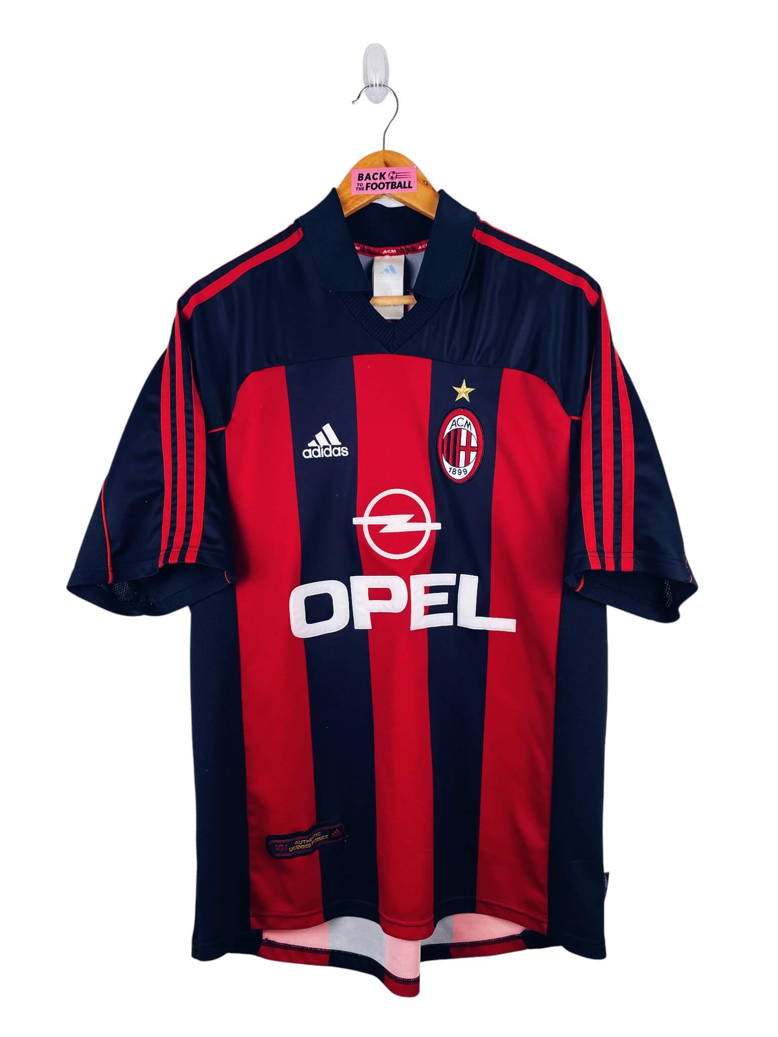 maillot vintage domicile AC Milan 2000/2002