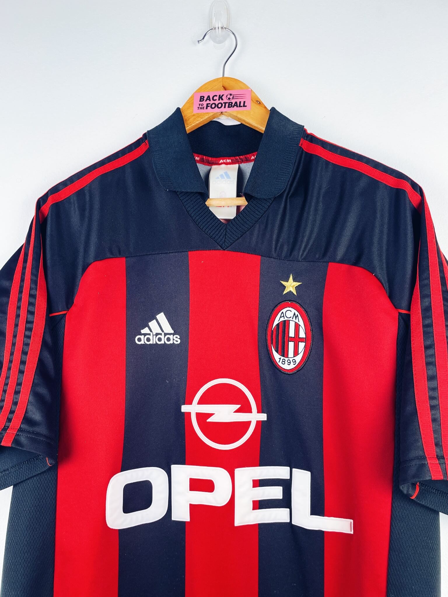 maillot vintage domicile AC Milan 2000/2002