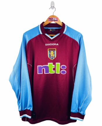 maillot vintage domicile Aston Villa 2000/2001 manches longues