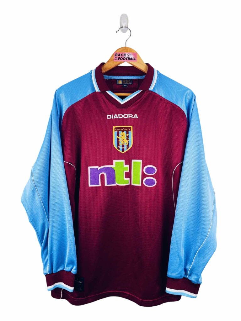 Maillot Domicile Aston Villa 2000/01 - Taille XXXL - Diadora Authentique - Sponsor NTL - Occasion Rare