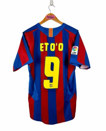maillot vintage domicile Barcelone 2005/2006 floqué Eto'o #9