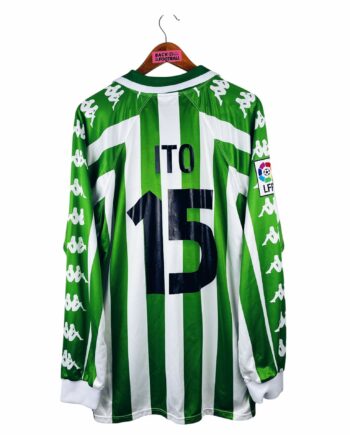 maillot vintage domicile Betis Séville 2000/2002 préparé (match issue) ou porté (match worn) par Ito #15