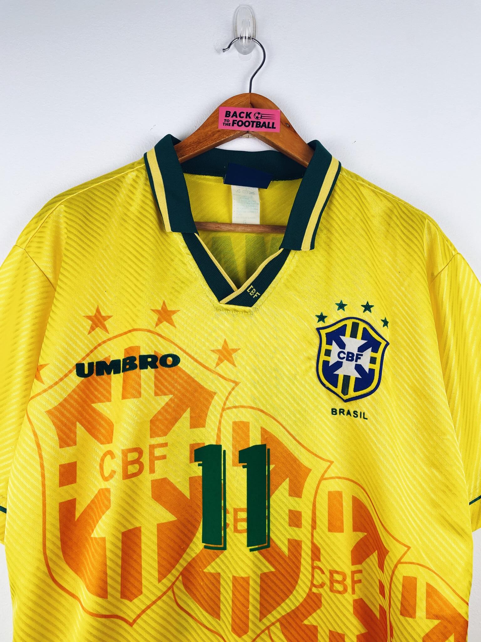 maillot vintage domicile Brésil 1994 floqué Romário #11