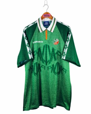 maillot vintage domicile Irlande 1996 préparé (match issue) pour le numéro 13
