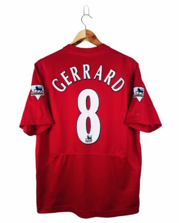 maillot vintage domicile Liverpool 2004/2005 floqué Gerrard #8