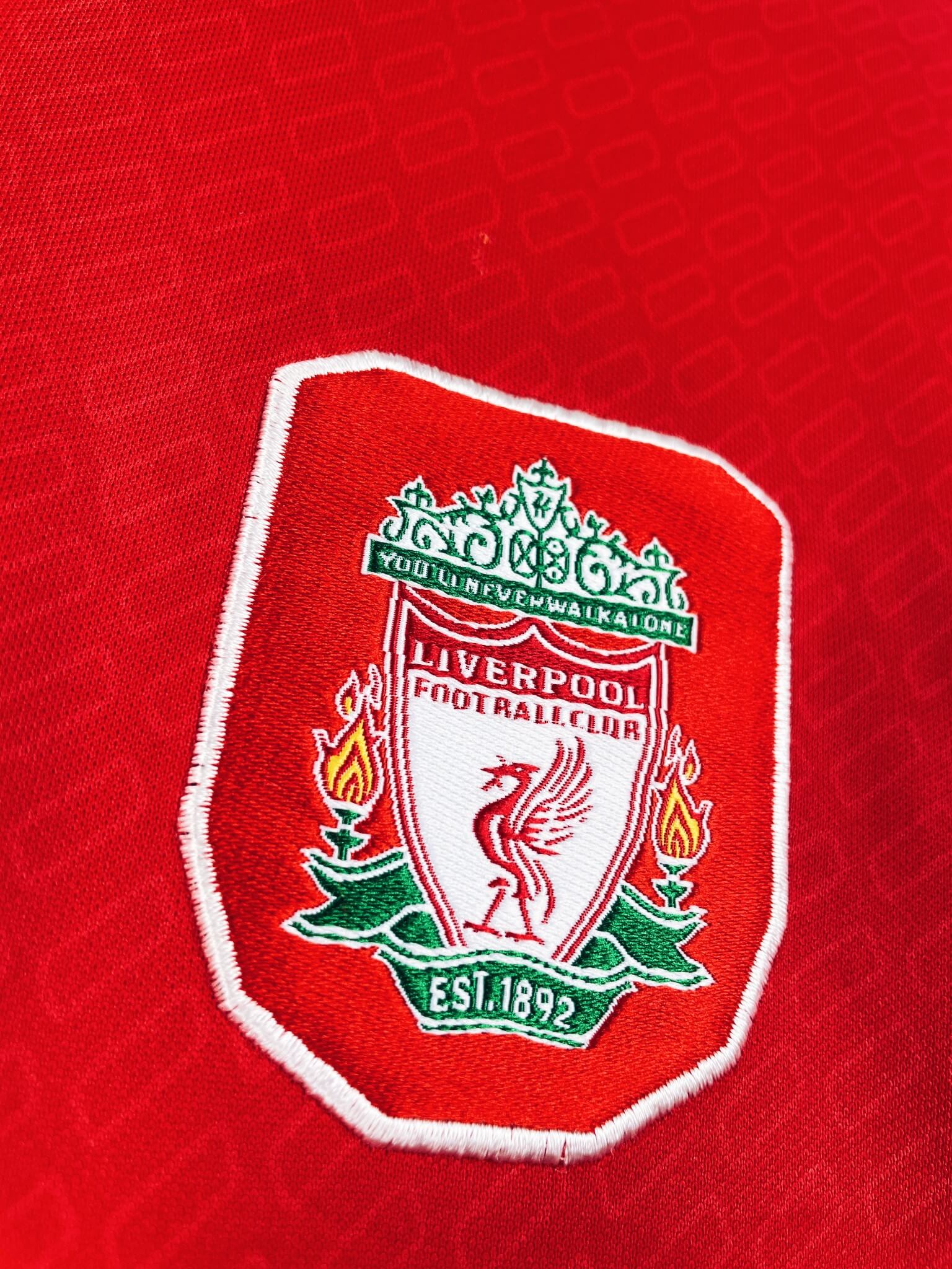 maillot vintage domicile Liverpool 2004/2005 floqué Gerrard #8