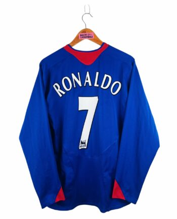 maillot vintage extérieur Manchester United 2005/2006 manches longues floqué Ronaldo #7