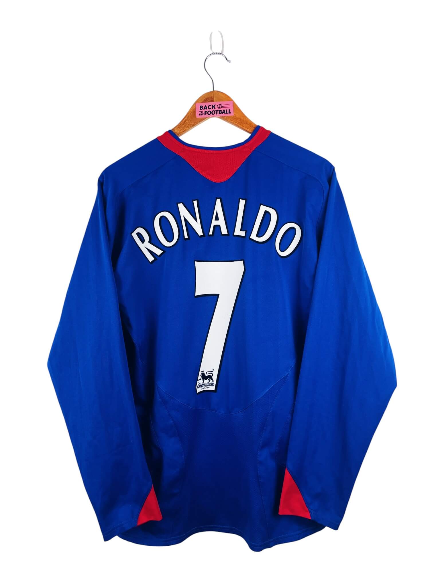 maillot vintage extérieur Manchester United 2005/2006 manches longues floqué Ronaldo #7