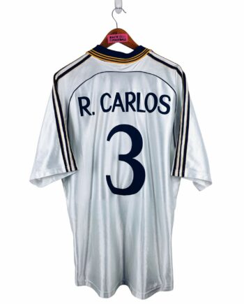 maillot vintage domicile Real Madrid 1998/2000 floqué R. Carlos #3