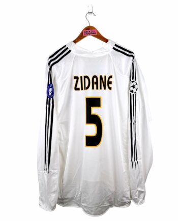maillot vintage domicile Real Madrid 2004/2005 manches longues floqué Zidane #5