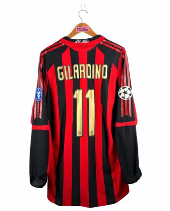 maillot vintage domicile AC Milan 2004/2005 manches longues floqué Gilardino #11