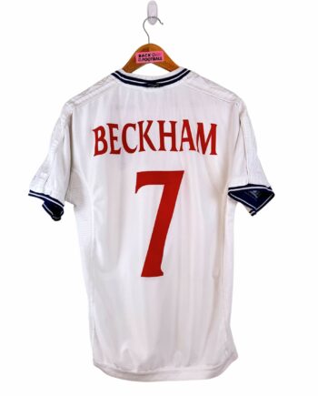 maillot vintage domicile Angleterre 1999/2001 floqué Beckham #7