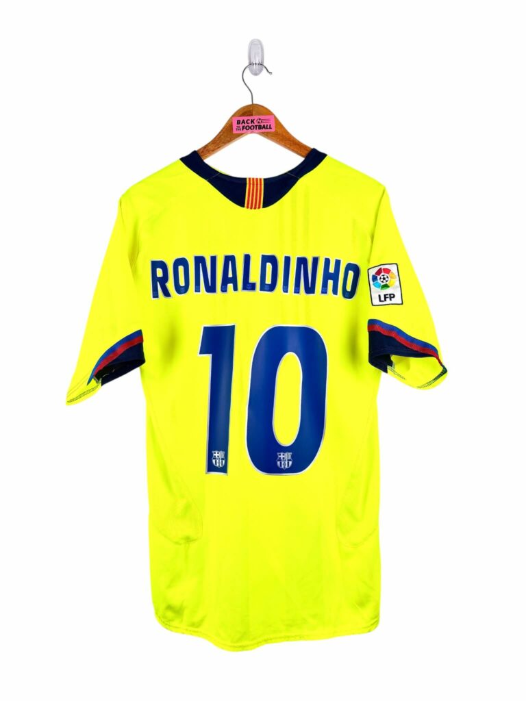 Vintage maillot de football fc barcelone ronaldinho #10
