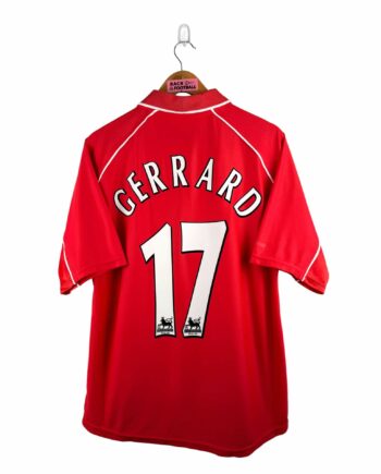 maillot vintage domicile Liverpool 2000/2002 floqué Gerrard #17