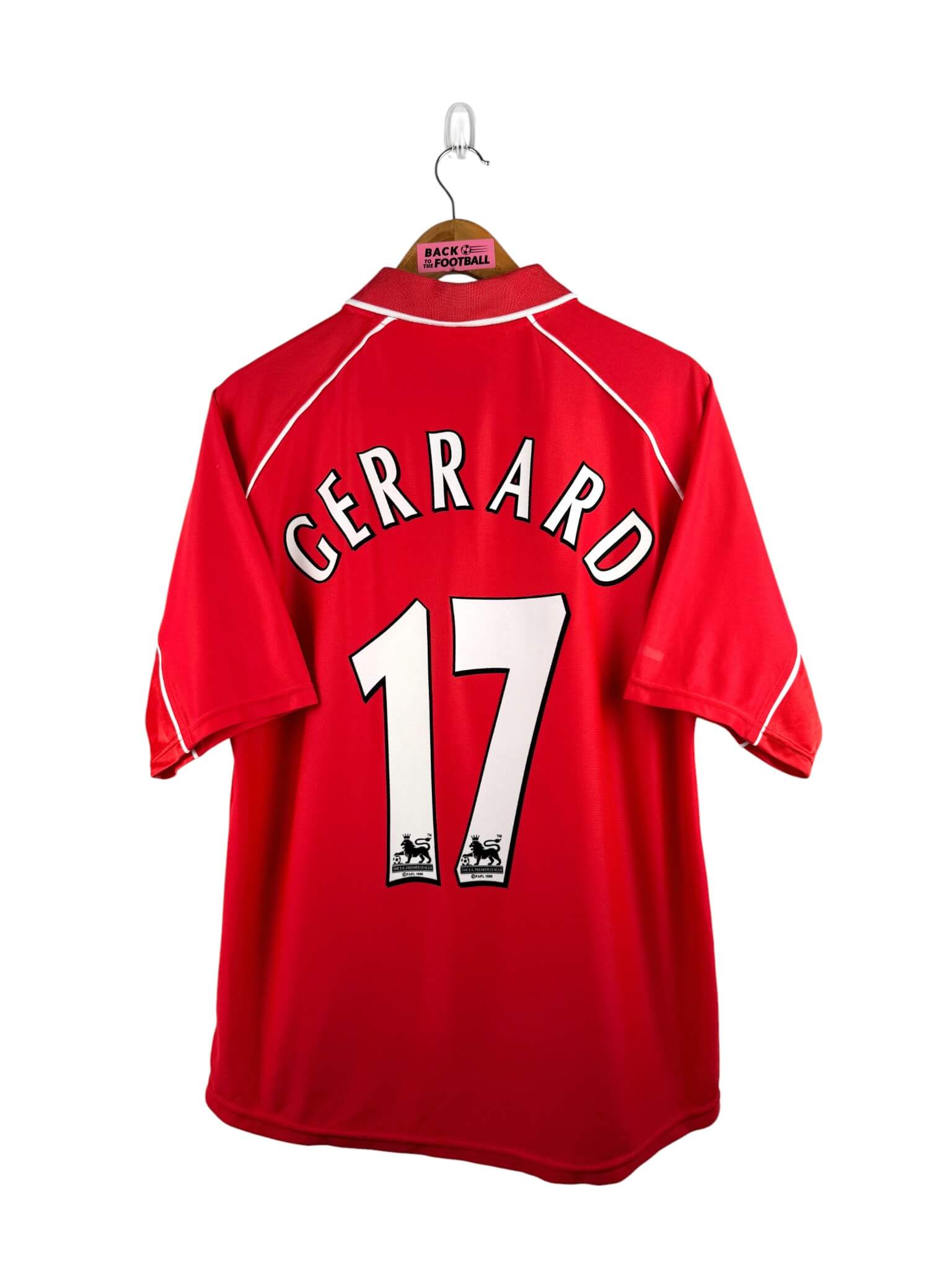 maillot vintage domicile Liverpool 2000/2002 floqué Gerrard #17