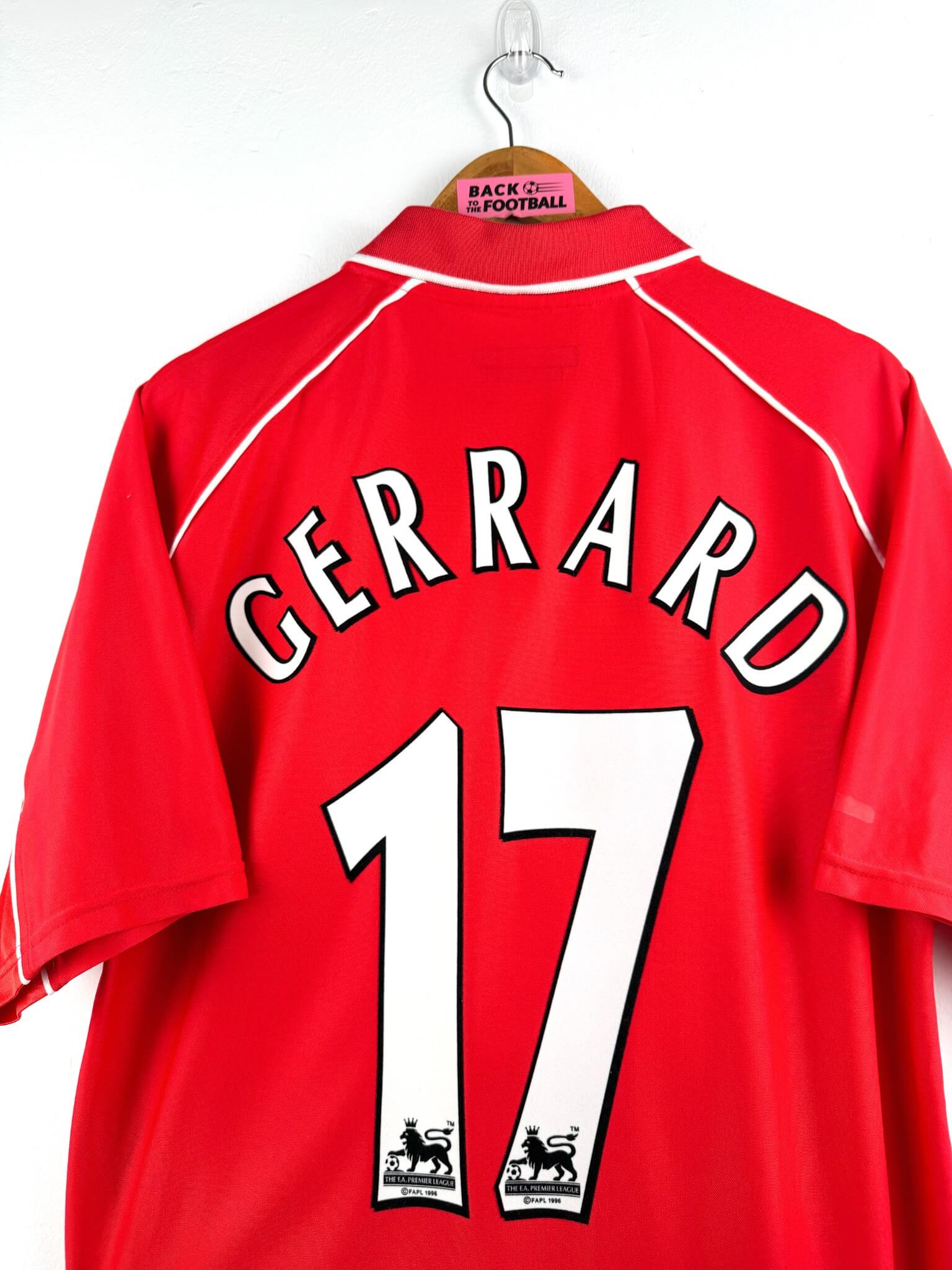 maillot vintage domicile Liverpool 2000/2002 floqué Gerrard #17
