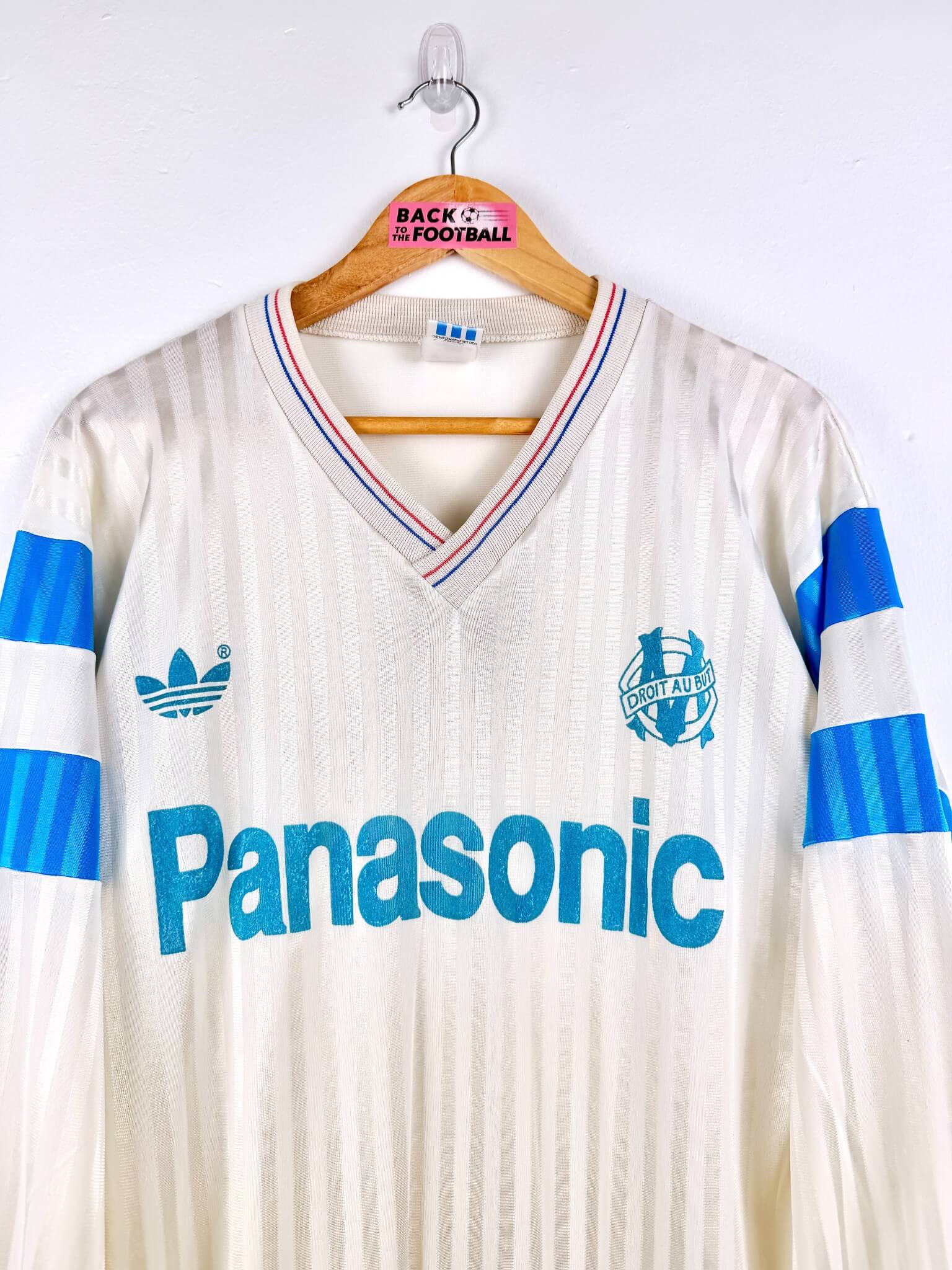 maillot vintage domicile OM 1989/1991 manches longues