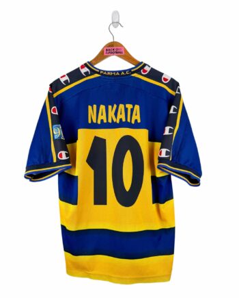 maillot vintage domicile Parme 2002/2003 floqué Nakata #10
