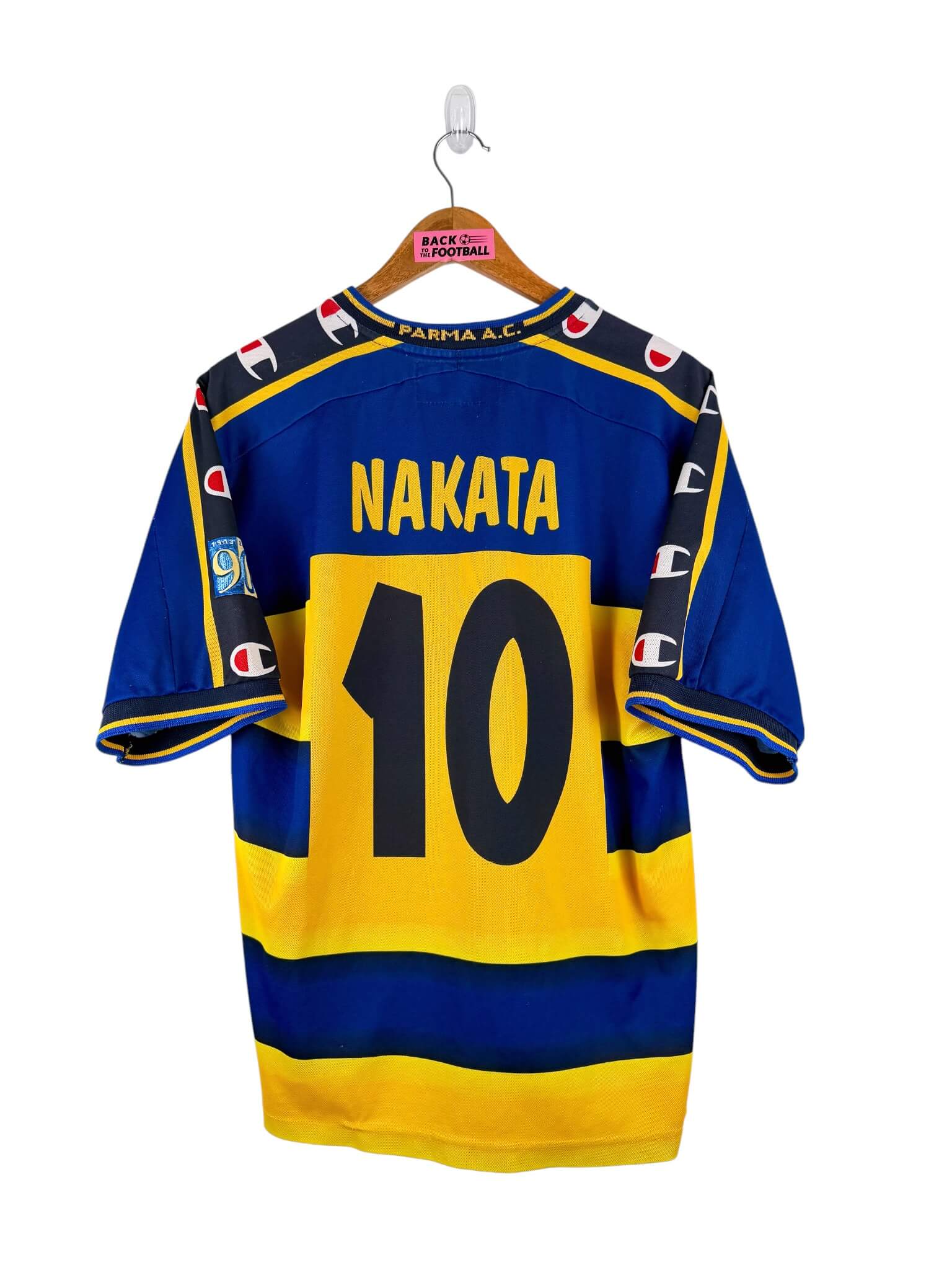 maillot vintage domicile Parme 2002/2003 floqué Nakata #10