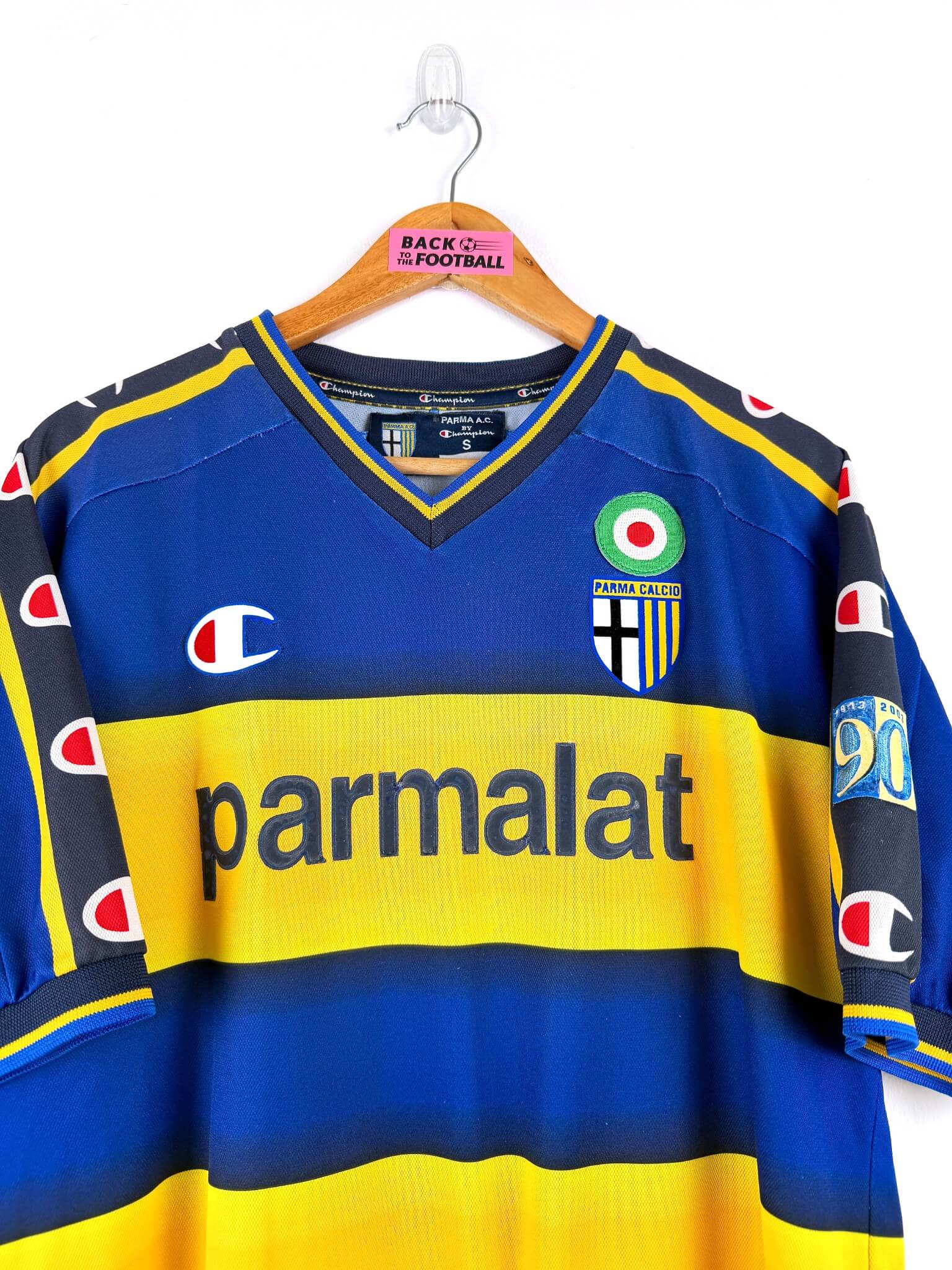 maillot vintage domicile Parme 2002/2003 floqué Nakata #10