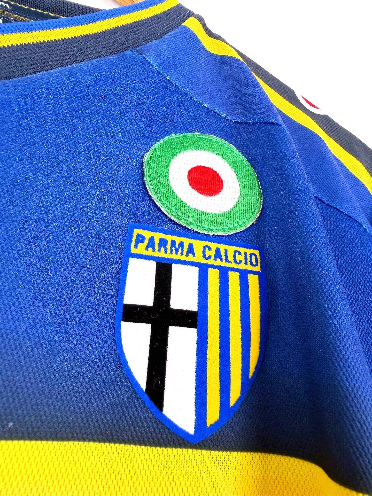 maillot vintage domicile Parme 2002/2003 floqué Nakata #10