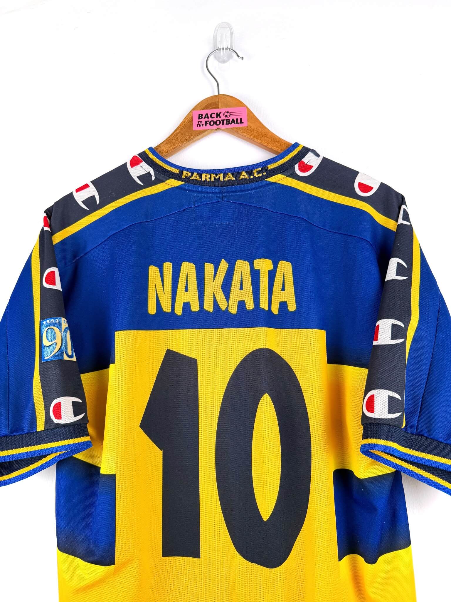 maillot vintage domicile Parme 2002/2003 floqué Nakata #10