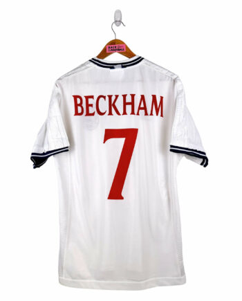 maillot vintage domicile Angleterre 1999/2001 floqué Beckham #7