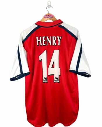 maillot vintage domicile Arsenal 2000/2002 floqué Henry #14