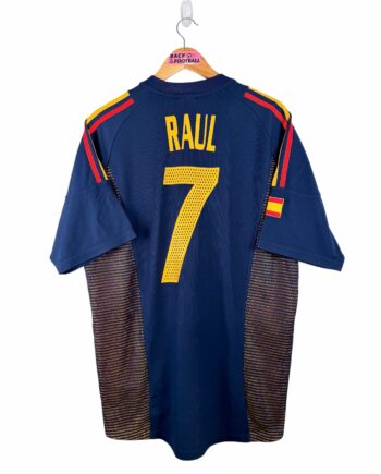maillot vintage extérieur Espagne 2002 floqué Raul #7