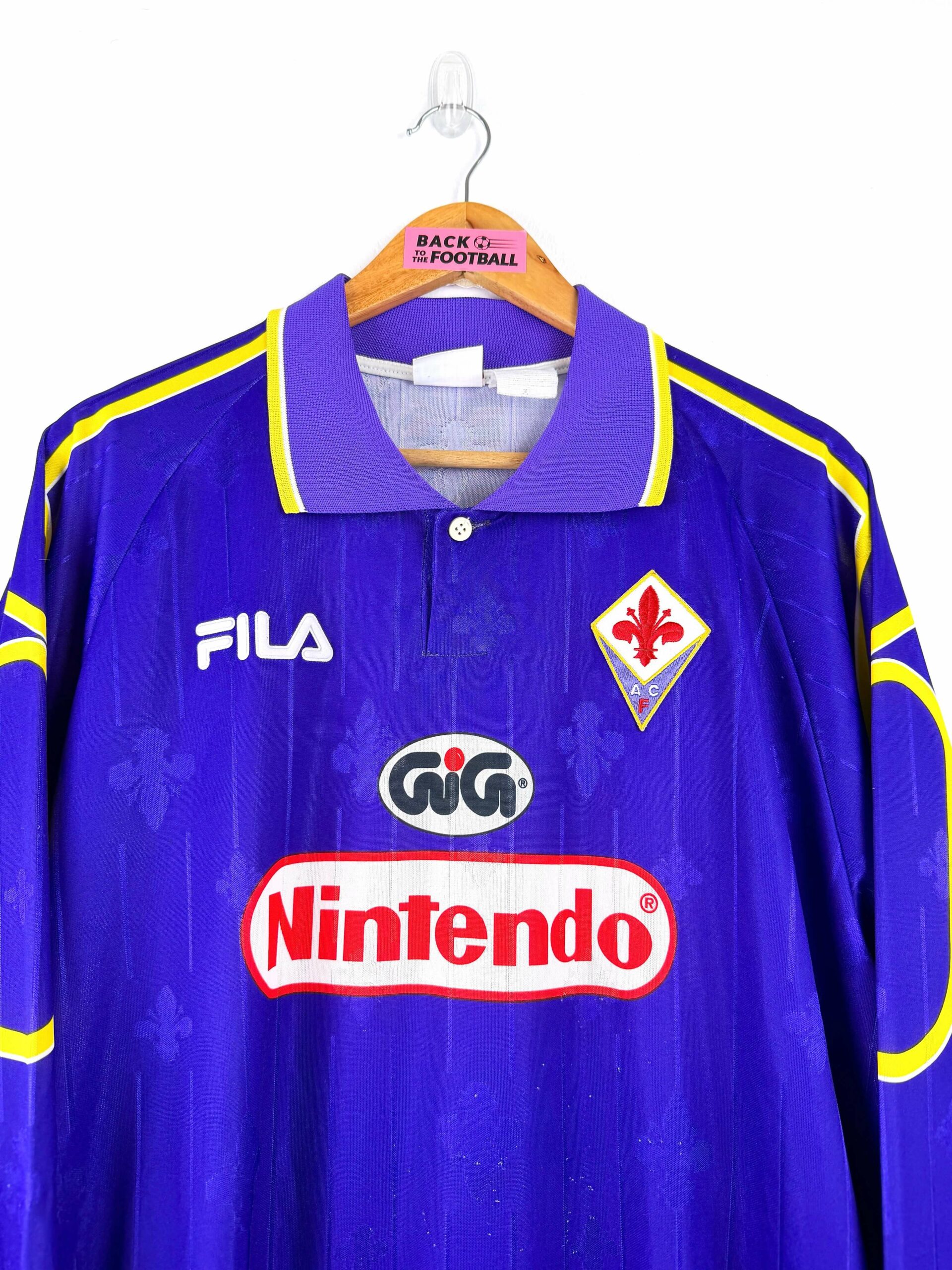 maillot vintage domicile Fiorentina 1997/1998 manches longues