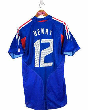 maillot vintage domicile équipe de France 2004 floqué Henry #12