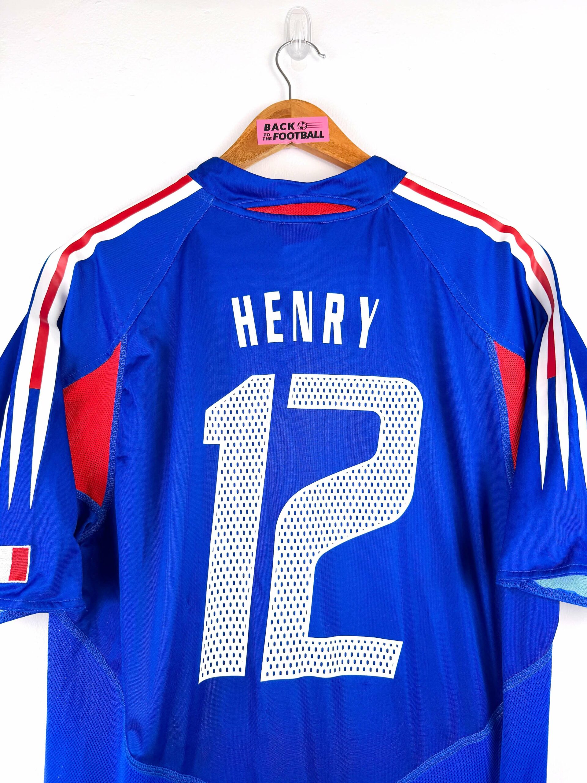 maillot vintage domicile équipe de France 2004 floqué Henry #12