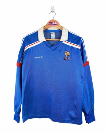 maillot vintage domicile équipe de France 1986 manches longues