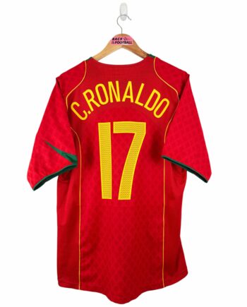 maillot vintage domicile Portugal 2004 floqué C. Ronaldo #17