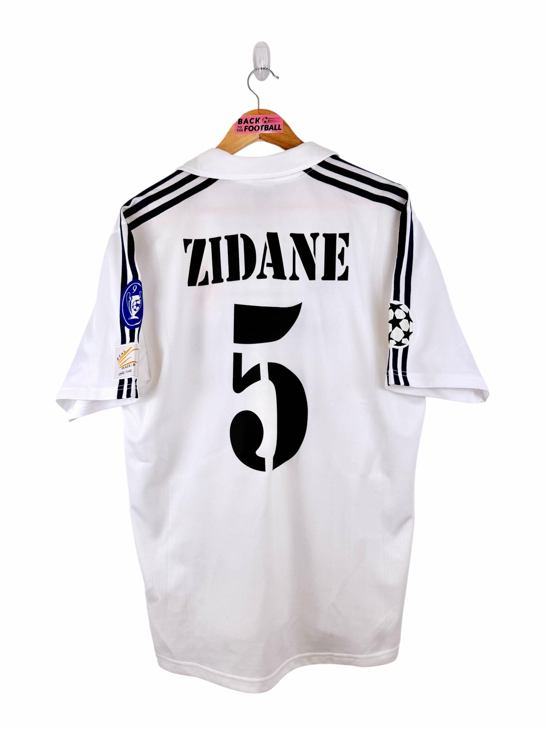 maillot vintage domicile Real Madrid 2002/2003 centenaire floqué Zidane #5