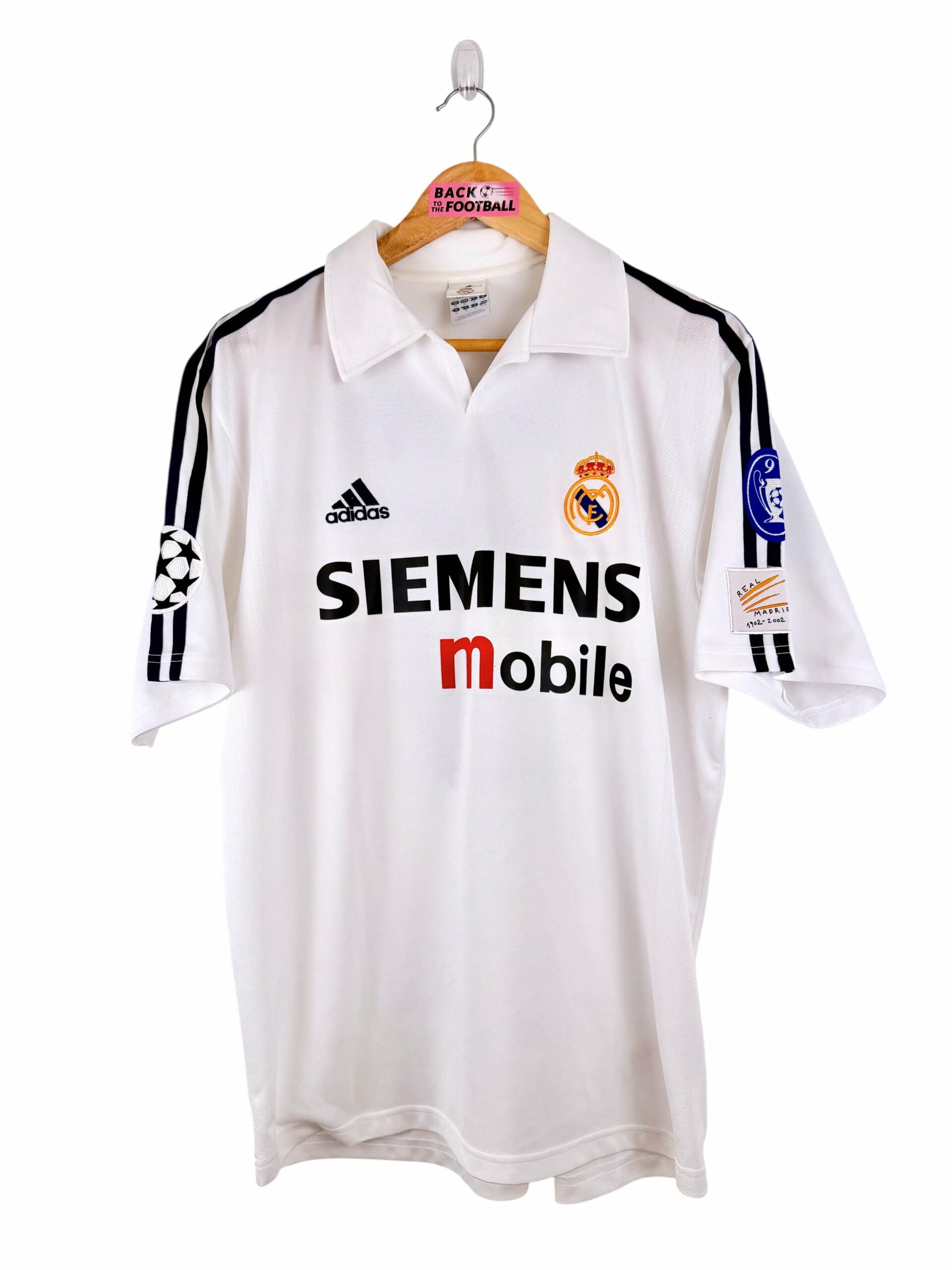 maillot vintage domicile Real Madrid 2002/2003 centenaire floqué Zidane #5