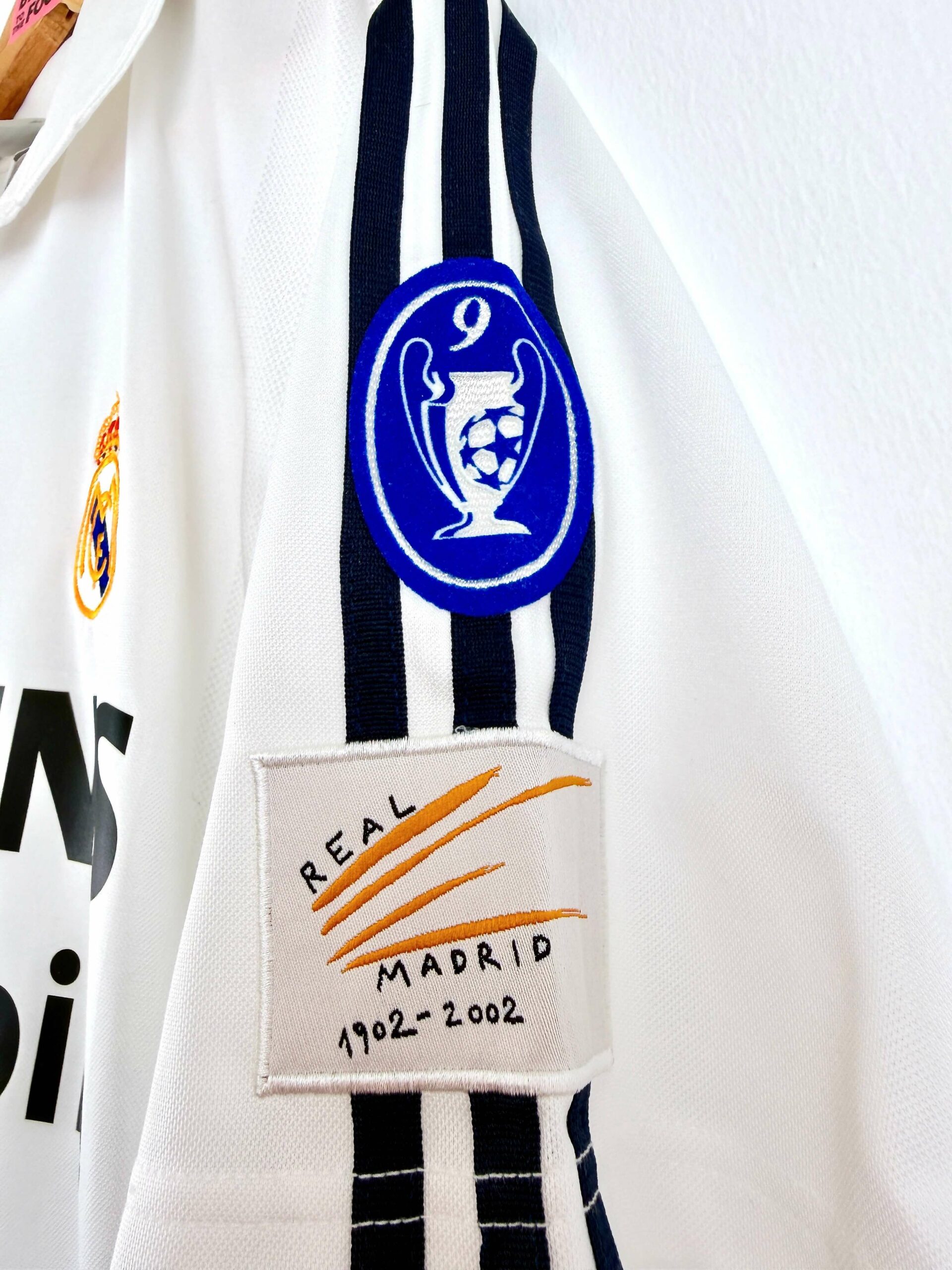 maillot vintage domicile Real Madrid 2002/2003 centenaire floqué Zidane #5