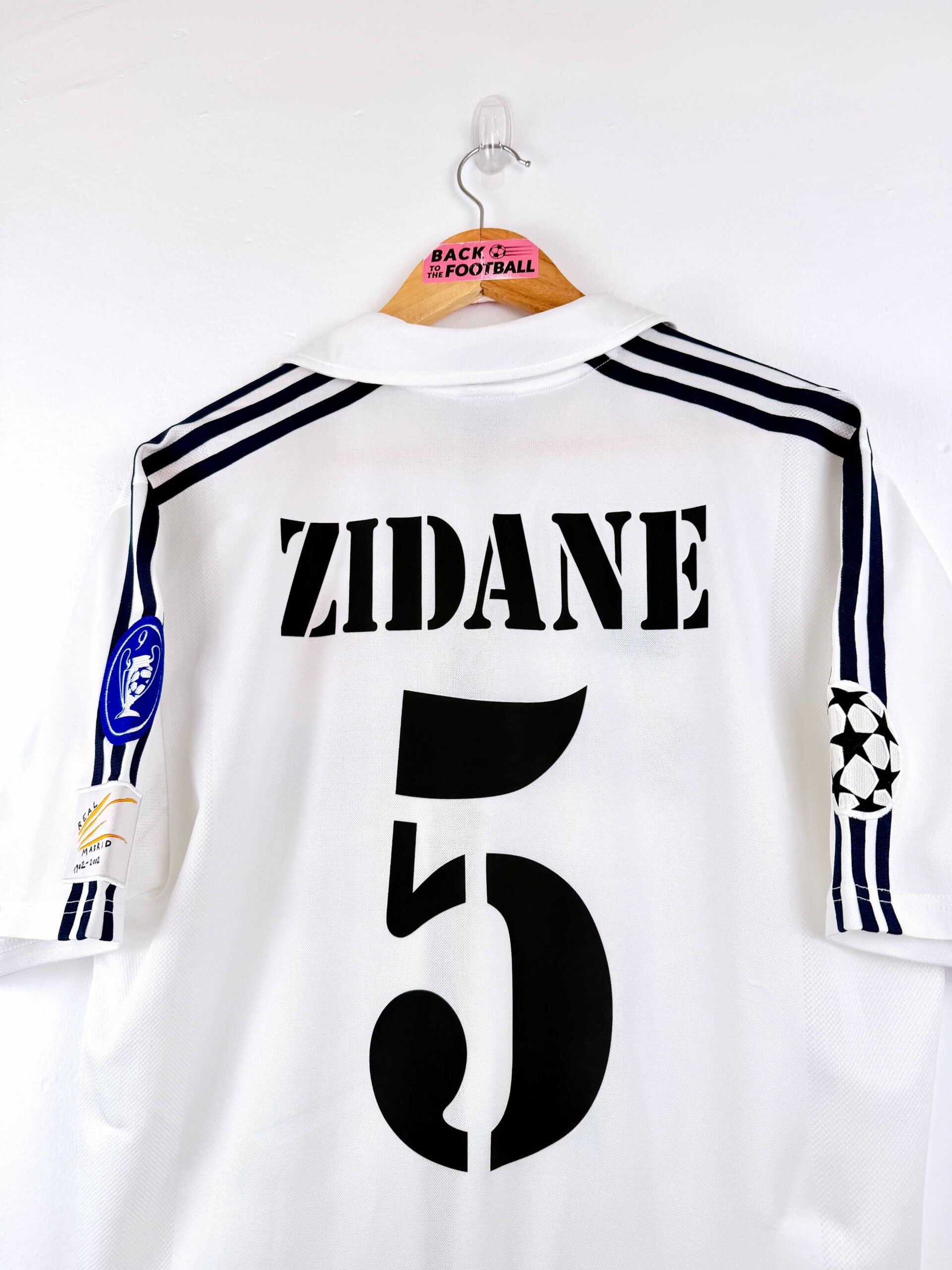 maillot vintage domicile Real Madrid 2002/2003 centenaire floqué Zidane #5