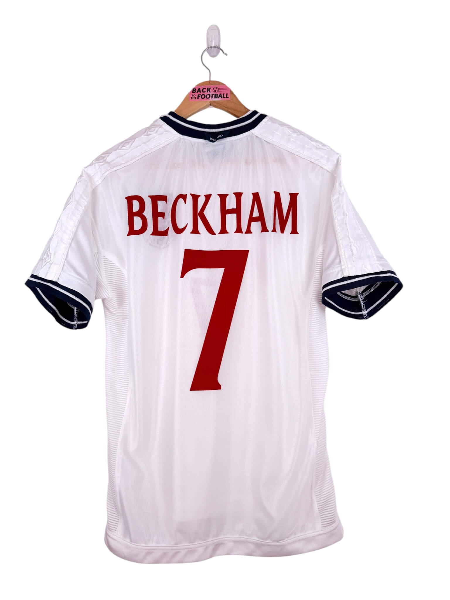 maillot vintage domicile Angleterre 1999/2001 floqué Beckham #7