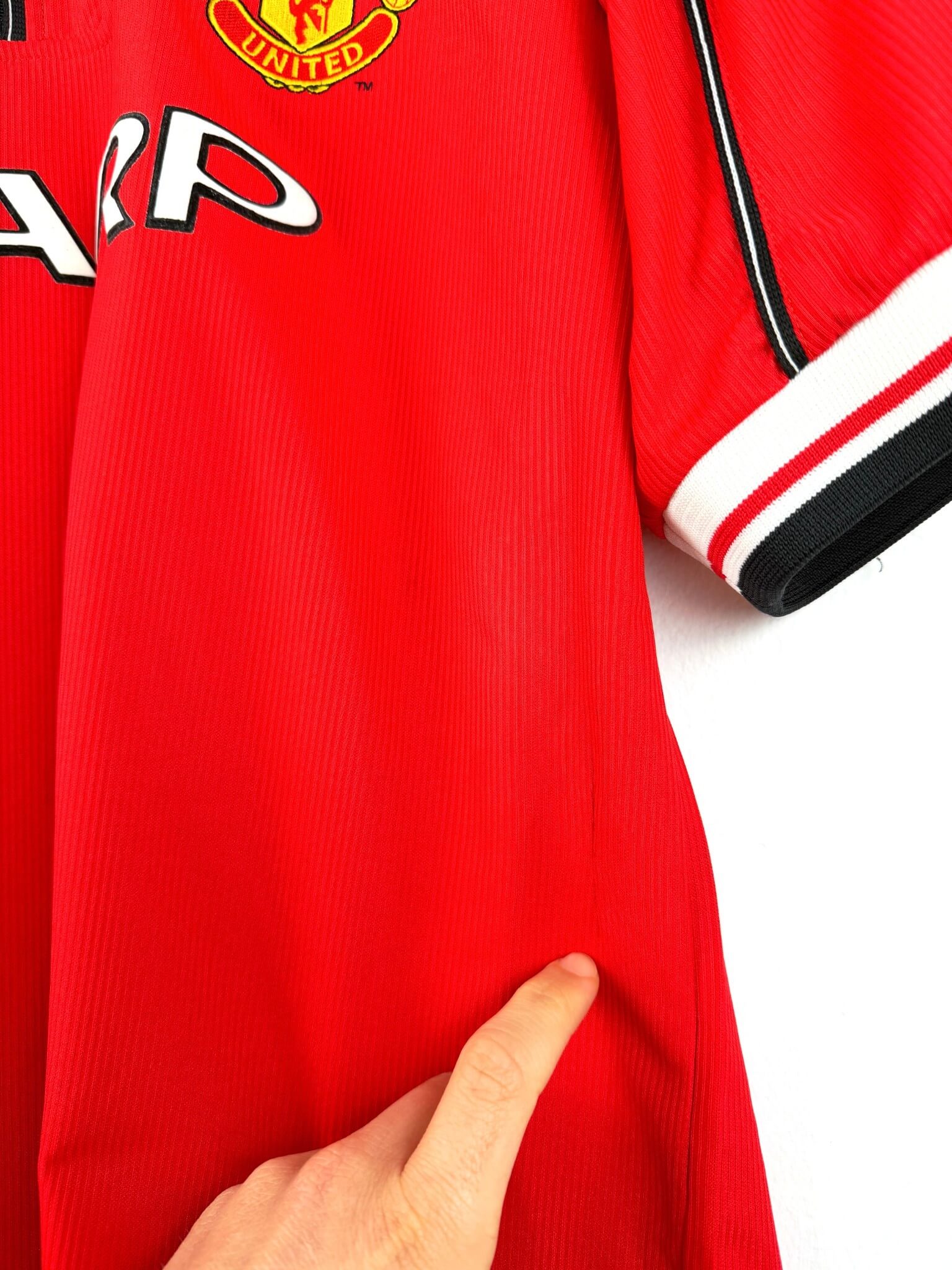 maillot vintage domicile Manchester United 1998/2000 floqué Beckham #7