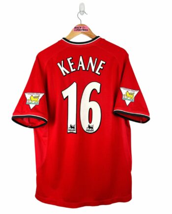 maillot vintage domicile Manchester United 2000/2002 floqué Keane #16