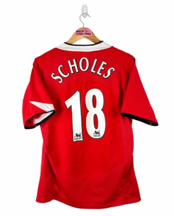 maillot vintage domicile Manchester United 2004/2006 floqué Scholes #18