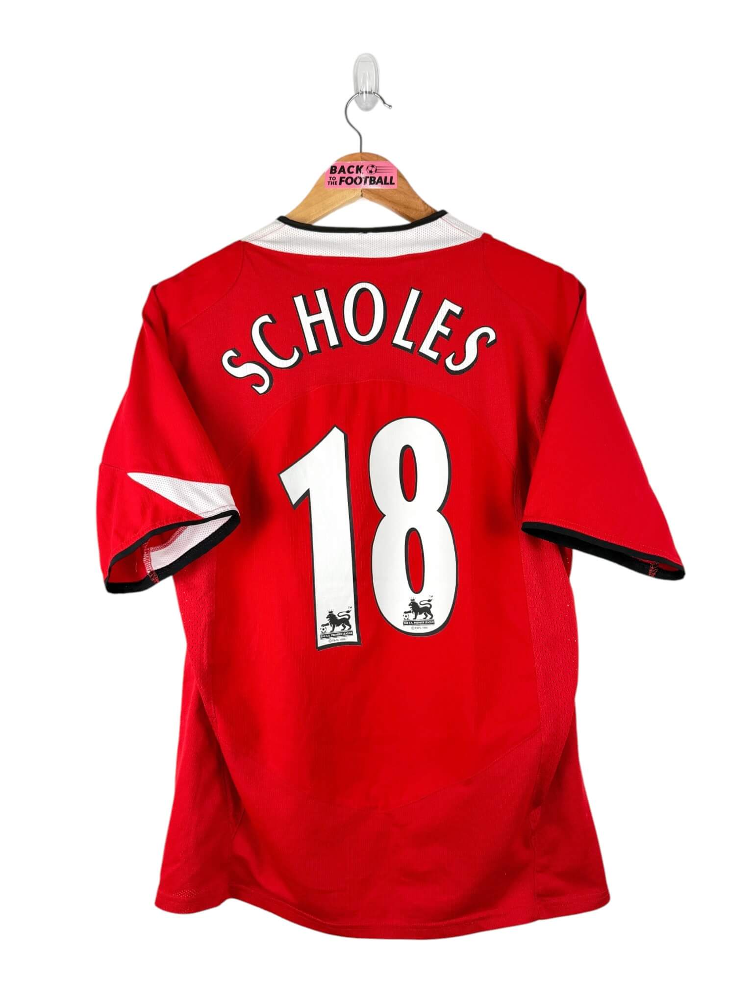 maillot vintage domicile Manchester United 2004/2006 floqué Scholes #18