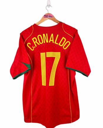maillot vintage domicile Portugal 2004 floqué C. Ronaldo #17