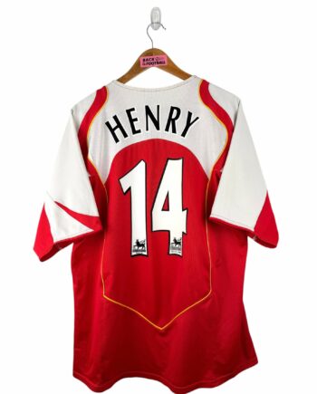 maillot vintage domicile Arsenal 2004/2005 floqué Henry #14
