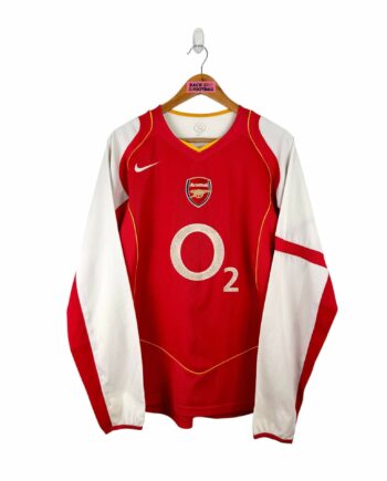 maillot vintage domicile Arsenal 2004/2005 manches longues