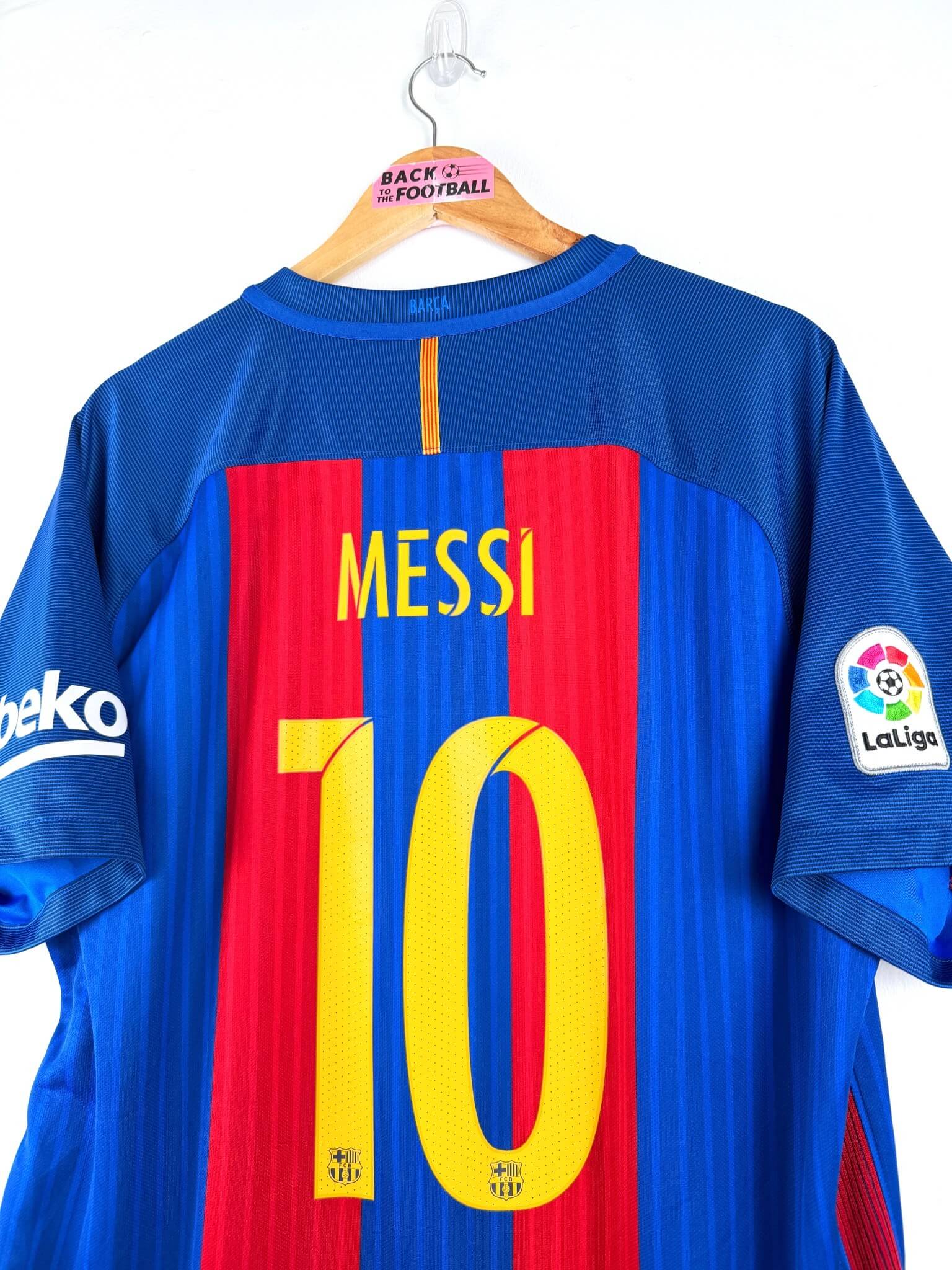 maillot vintage domicile Barcelone 2016/2017 floqué Messi #10