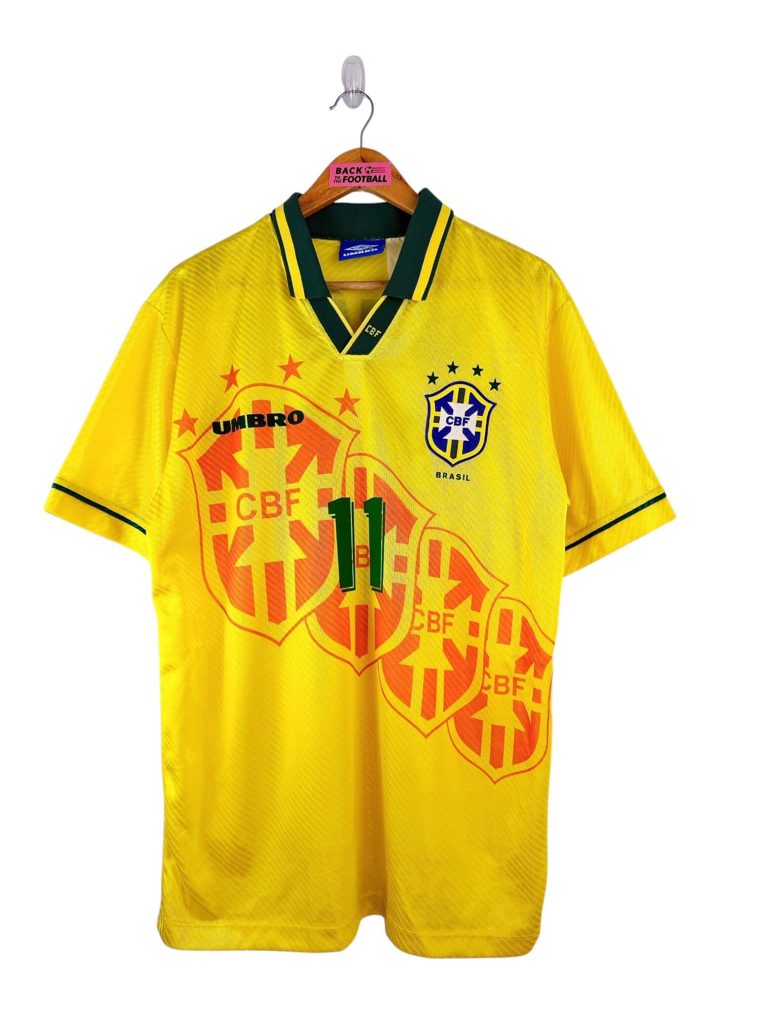 maillot vintage domicile Brésil 1994 floqué Romário #11